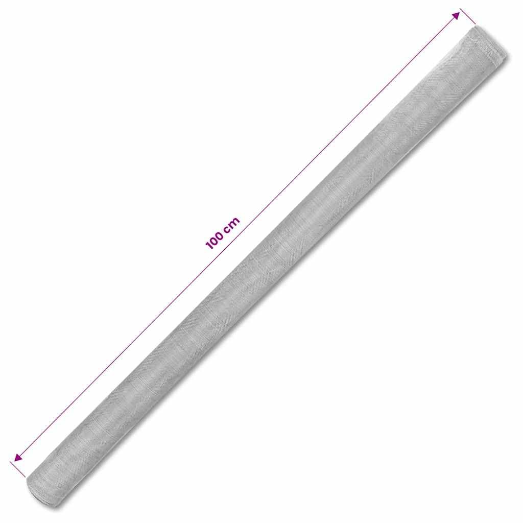 Aluminum Mesh Screen 39.4x196.9 Inches Silver O50618