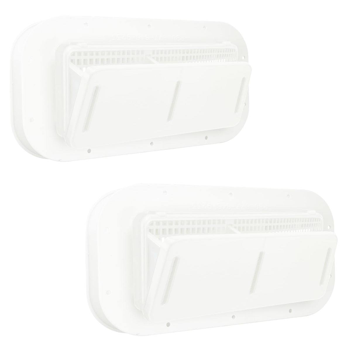 Two Way Plastic Vent with Trim Ring and Built-in Screen, 2 Pack, White U976