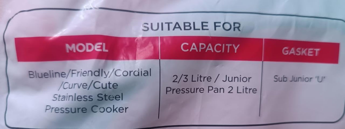 Pressure Cooker Silicone Gasket 2/3 Litre Stainless Steel C8663