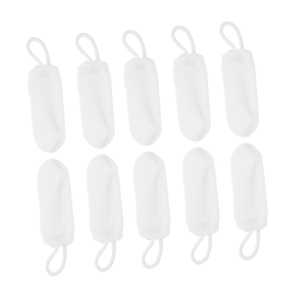 White Nylon Pet Finger Toothbrush 10pcs Q83077