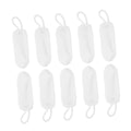 White Nylon Pet Finger Toothbrush 10pcs Q83077