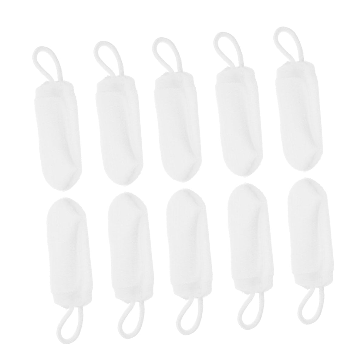 White Nylon Pet Finger Toothbrush 10pcs Q83077
