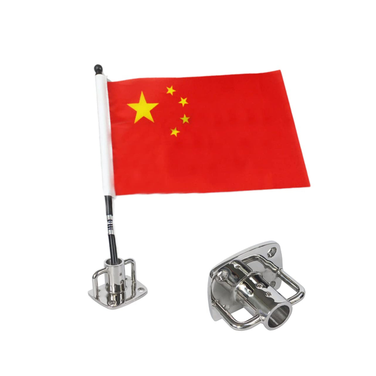 2pcs Stainless Steel Flag Pole Socket Base P28736
