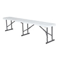 Portable Folding Bench, 6-Foot, UV-Resistant, Powder-Coated Steel K62867