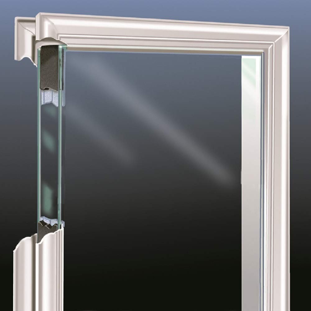 Steel Primed Left Hand In-Swing Prehung Front Door Full Lite Round Top Clear Glass 36" x 80" A565