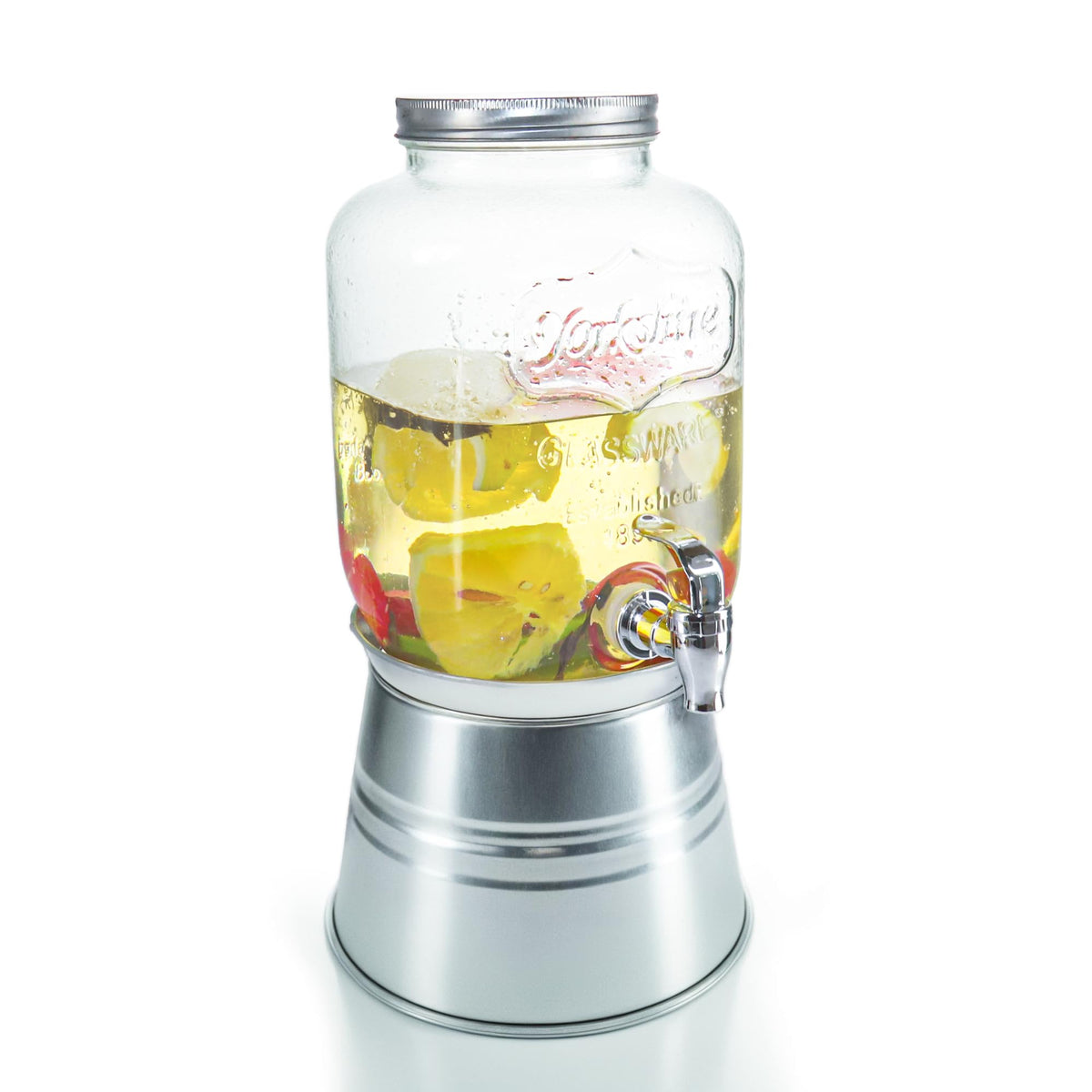 Glass Beverage Dispenser with Stand 1 Gallon F636197