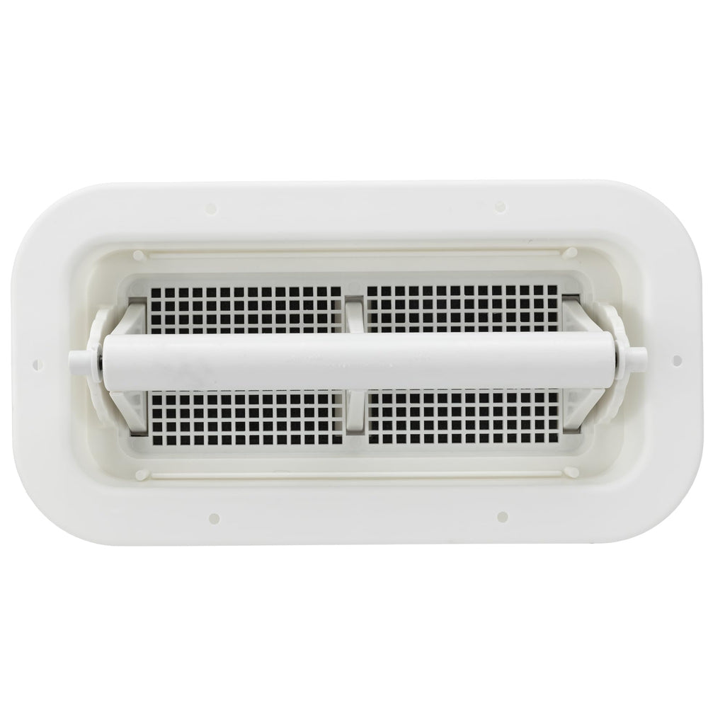 Two Way Plastic Vent with Trim Ring and Built-in Screen, 2 Pack, White U976