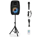 Portable 15" 1500W 2-Way Bluetooth PA Speaker System Set with Stand B9478