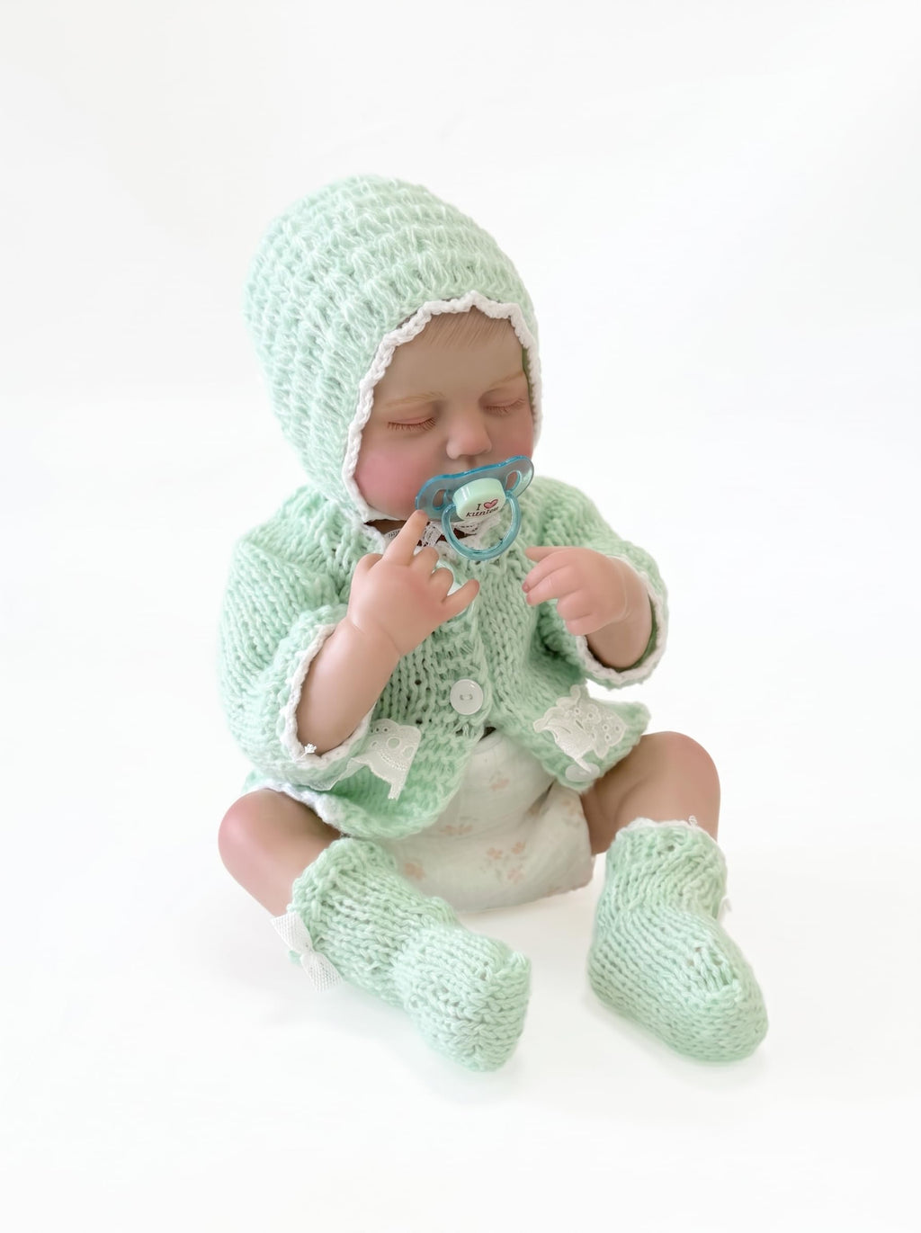 20-Inch Sleeping Reborn Baby Doll with Knitted Hat F102