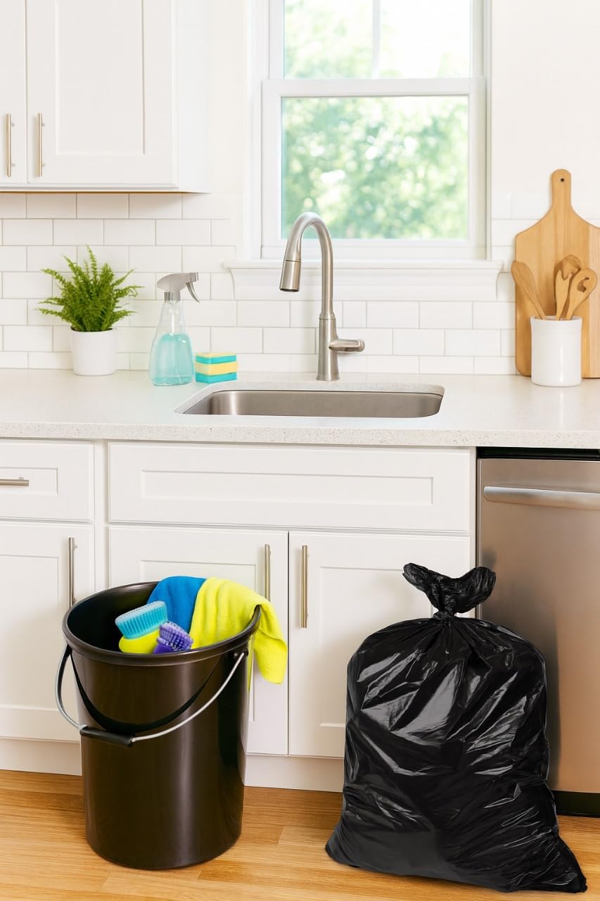 95–96 Gallon 30 Count 2.5 Mil Black Trash Bags W29031