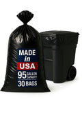 95–96 Gallon 30 Count 2.5 Mil Black Trash Bags W29031