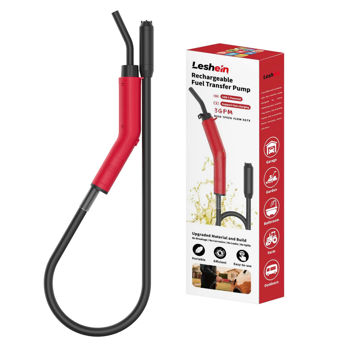 3GPM USB Rechargeable Electric Siphon Pump C202