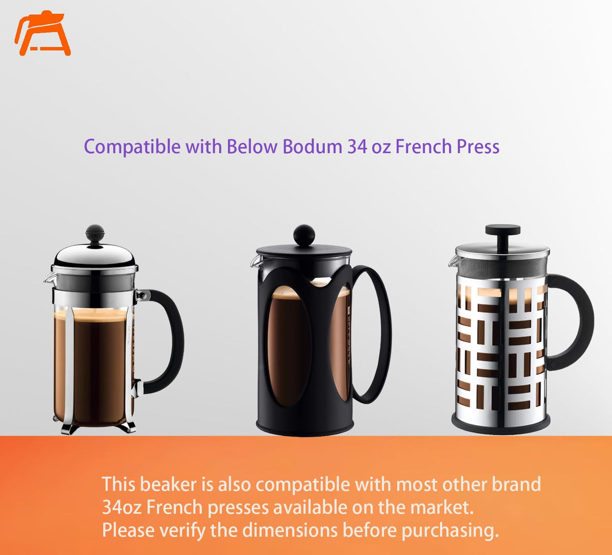 34oz Glass Carafe 8 Cup 1000ml D6689