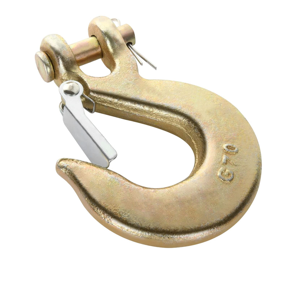 3/8 Inch Heavy Duty Forged Steel Clevis Slip Hook with Latch, 4 Pack U791