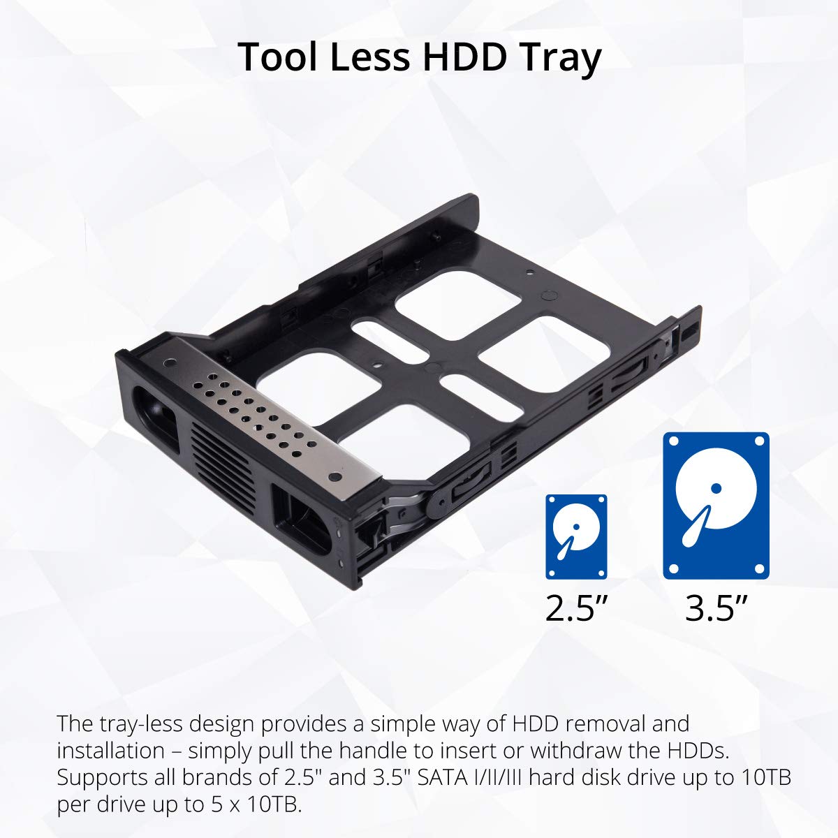 8 Bay Tool Less Hot Swap 2.5" 3.5" SATA USB 3.0 Enclosure K664409
