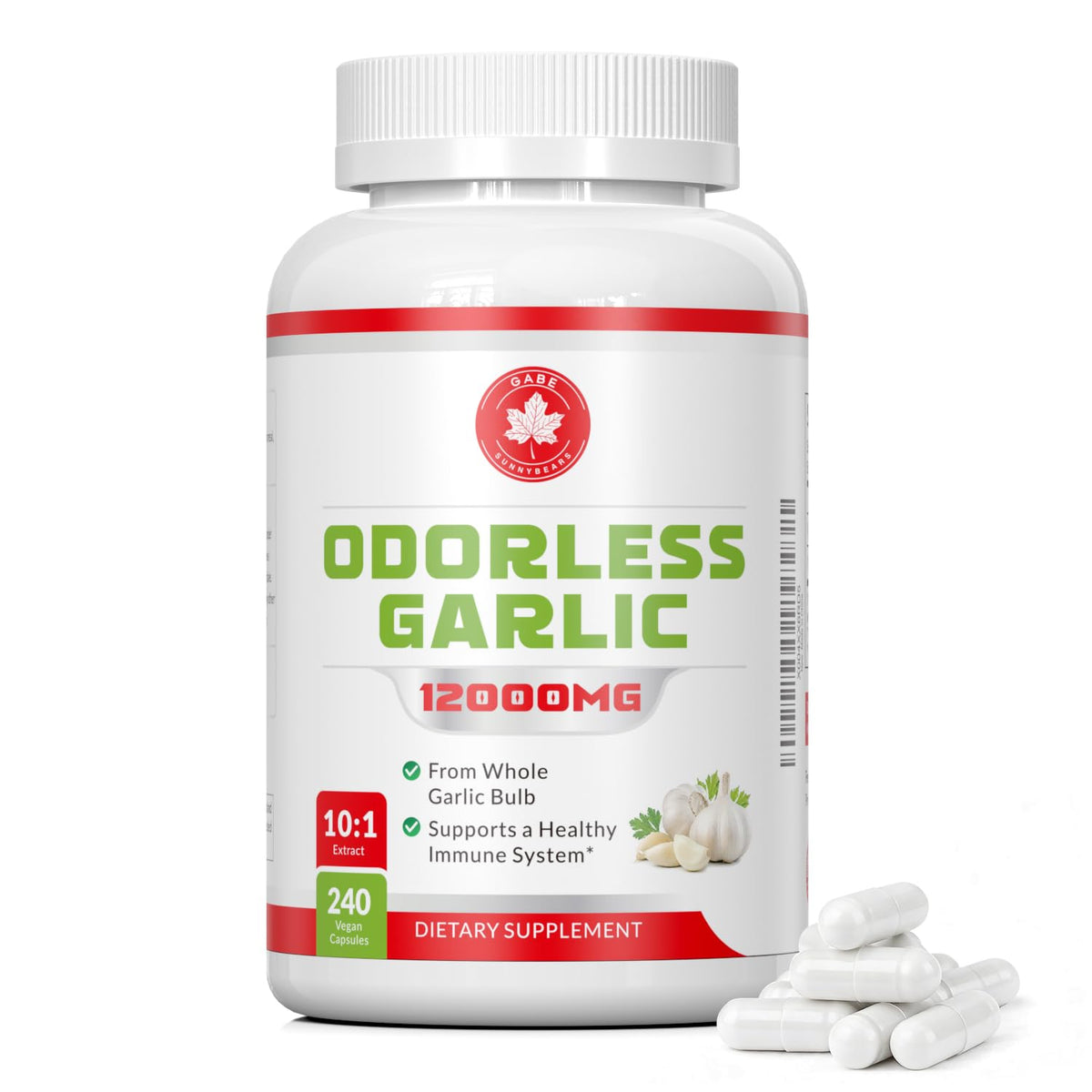 Odorless Aged Garlic Extract 12,000 mg 240 Veg Caps S470905