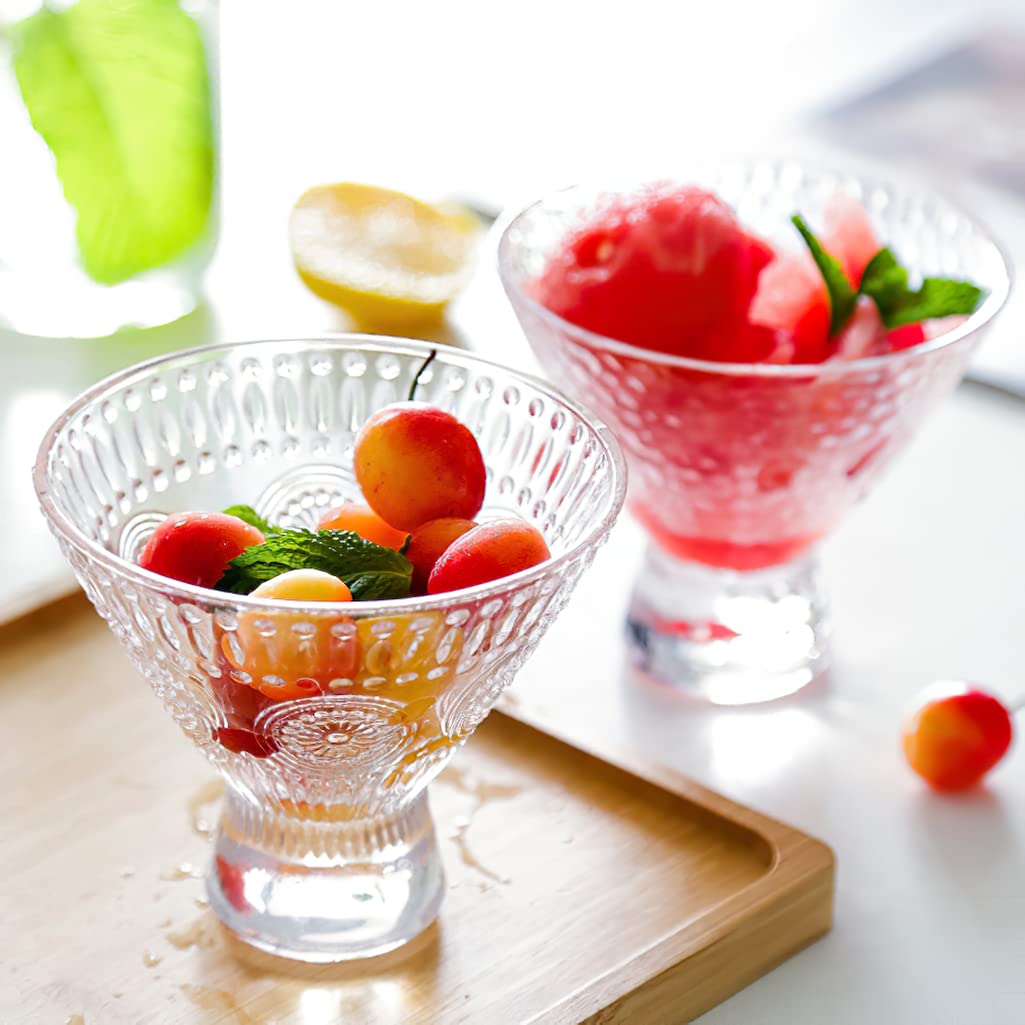 6 Pack 8 oz Stemless Martini Glasses G3529