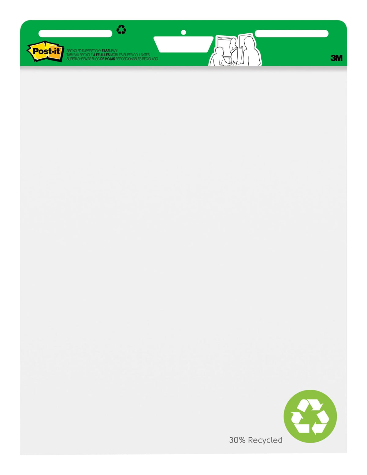 White Recycled Paper Easel Pad 25 in x 30 in 6 Pads/Pack W48727