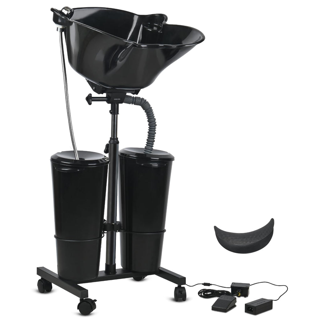 Portable Height Adjustable Shampoo Bowl with Electric Pump O74969