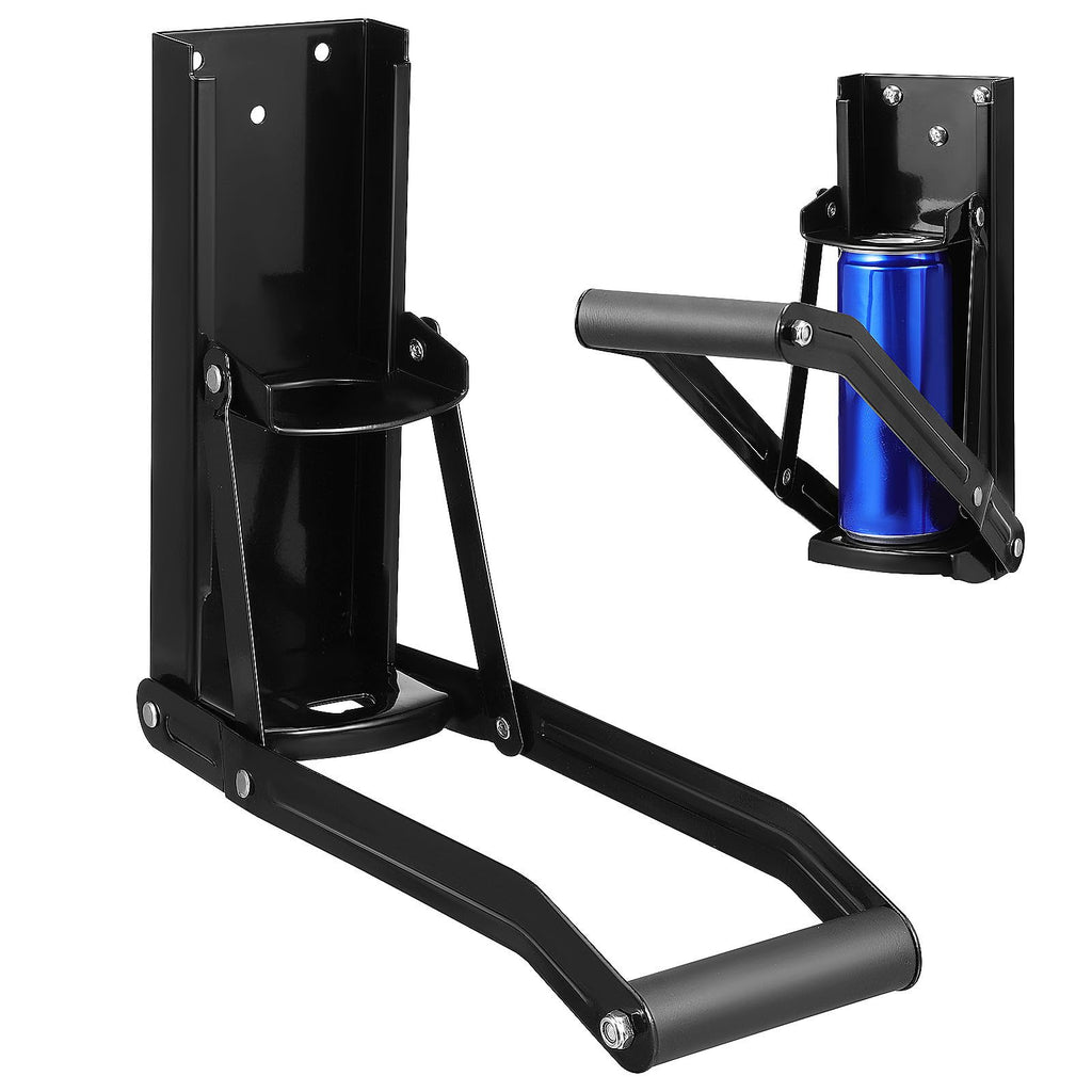 Black Wall Mounted Can Crusher with Bottle Opener O53618