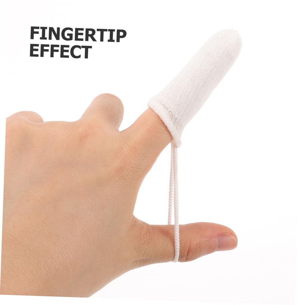 White Nylon Pet Finger Toothbrush 10pcs Q83077