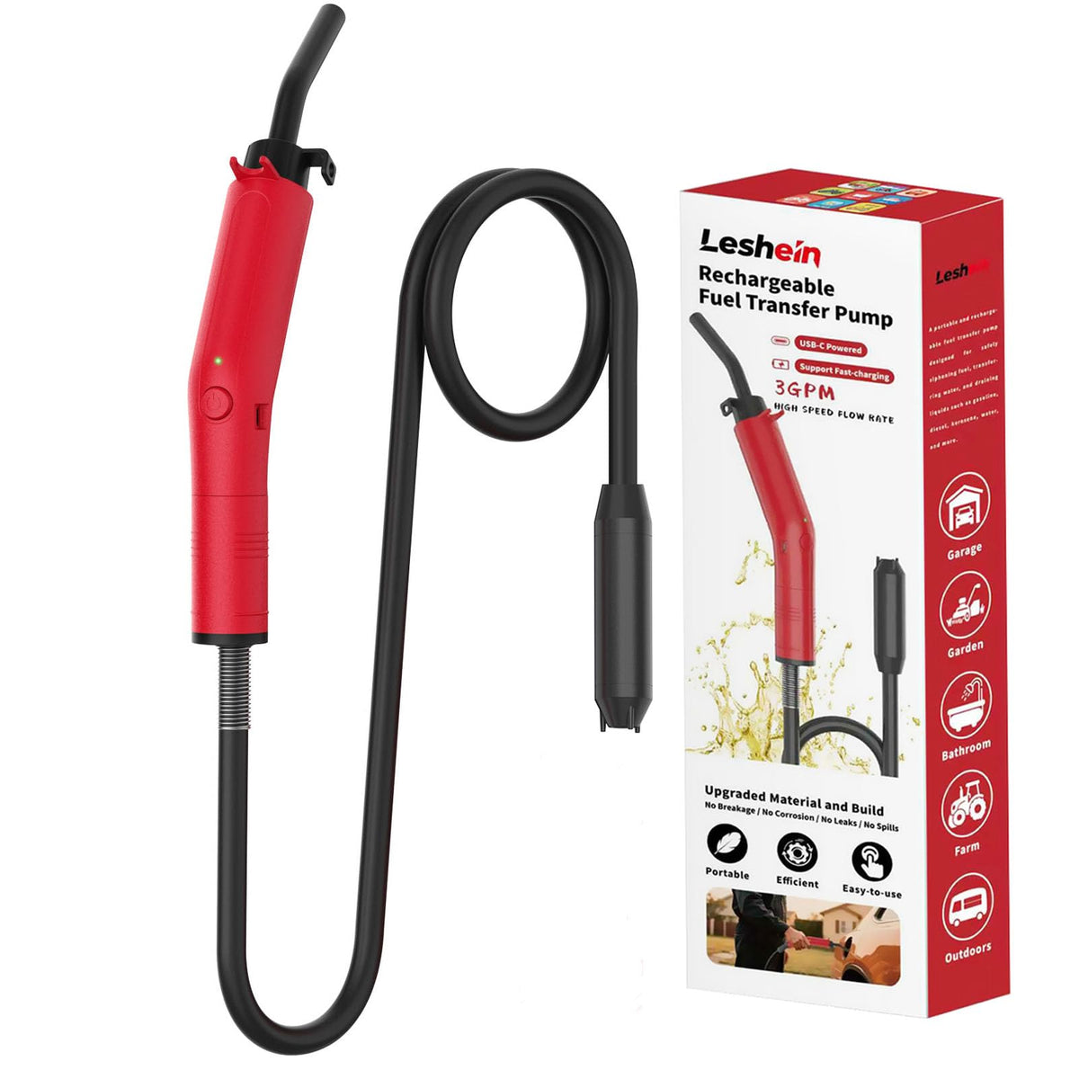 3GPM USB Rechargeable Electric Siphon Pump C202