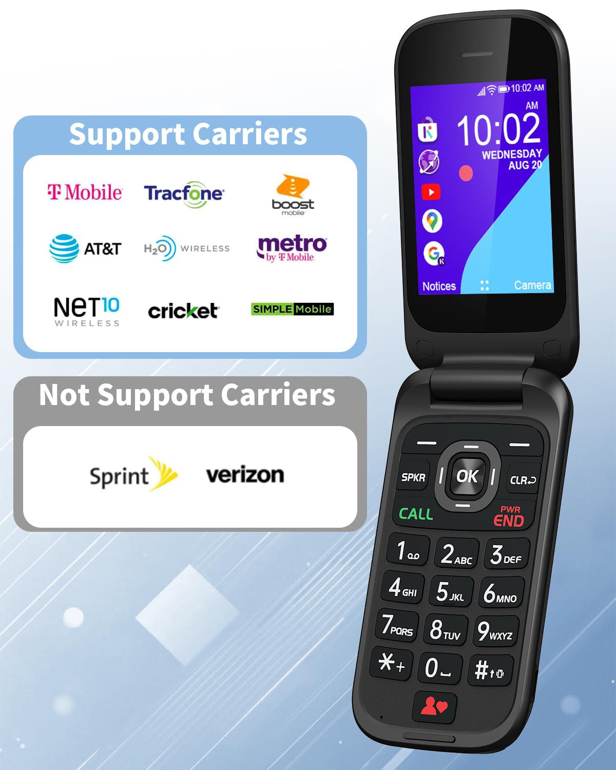 2.8" Dual Screen 4G LTE Flip Phone R55508