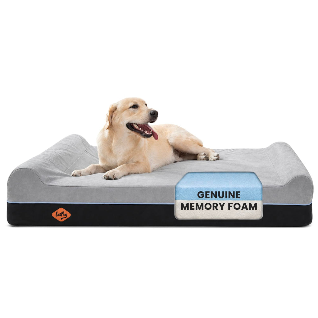 Slate Grey Memory Foam Orthopedic Dog Bed N918492
