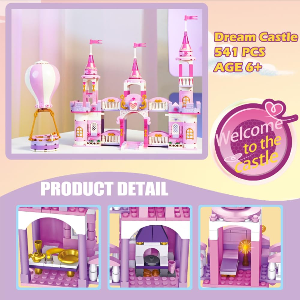 541 Pieces Multi Shaped Castle Building Blocks T190962