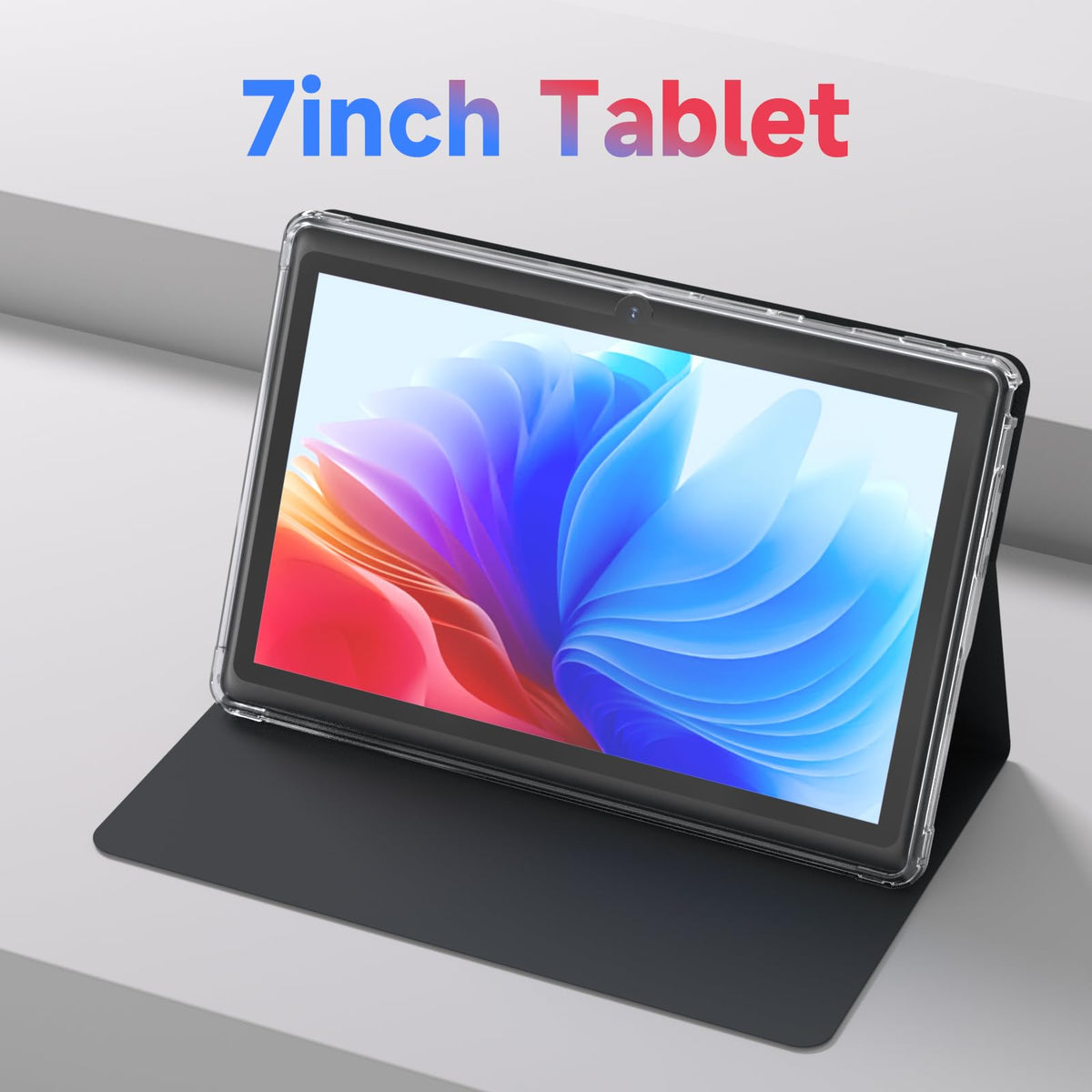 7 inch Android 14 Tablet 8GB RAM 32GB ROM Quad-Core Black D2321