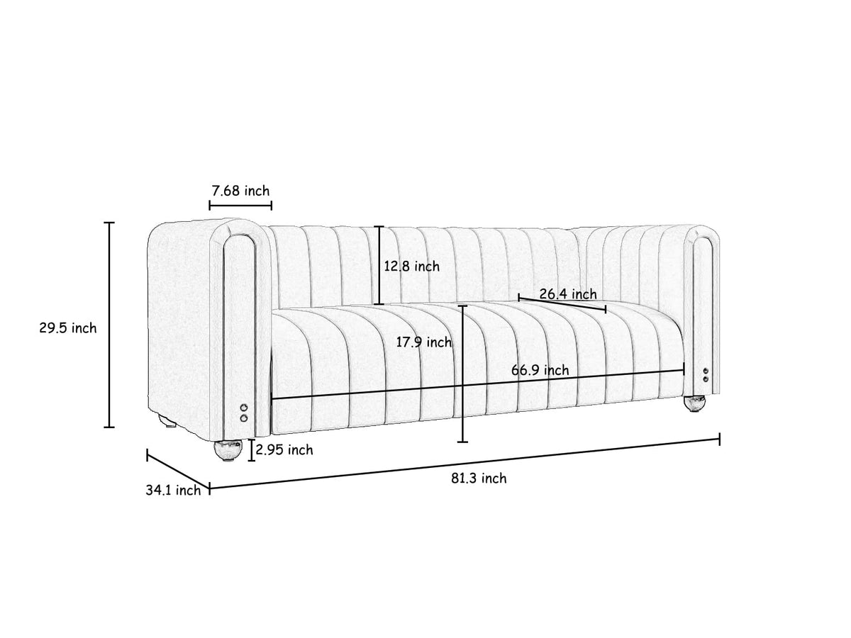 Orange Velvet 3 Seat Sofa M524673