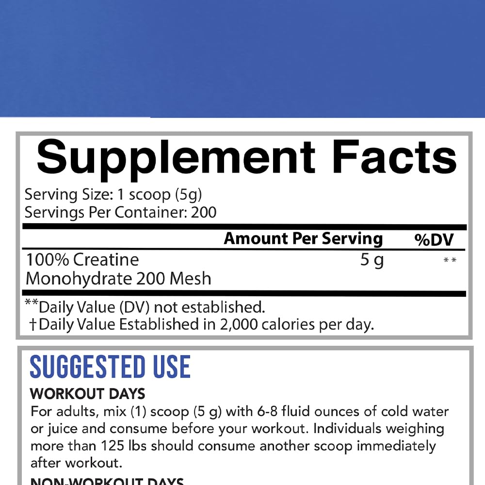 Unflavored Creatine Monohydrate Powder 1 Kilo V749