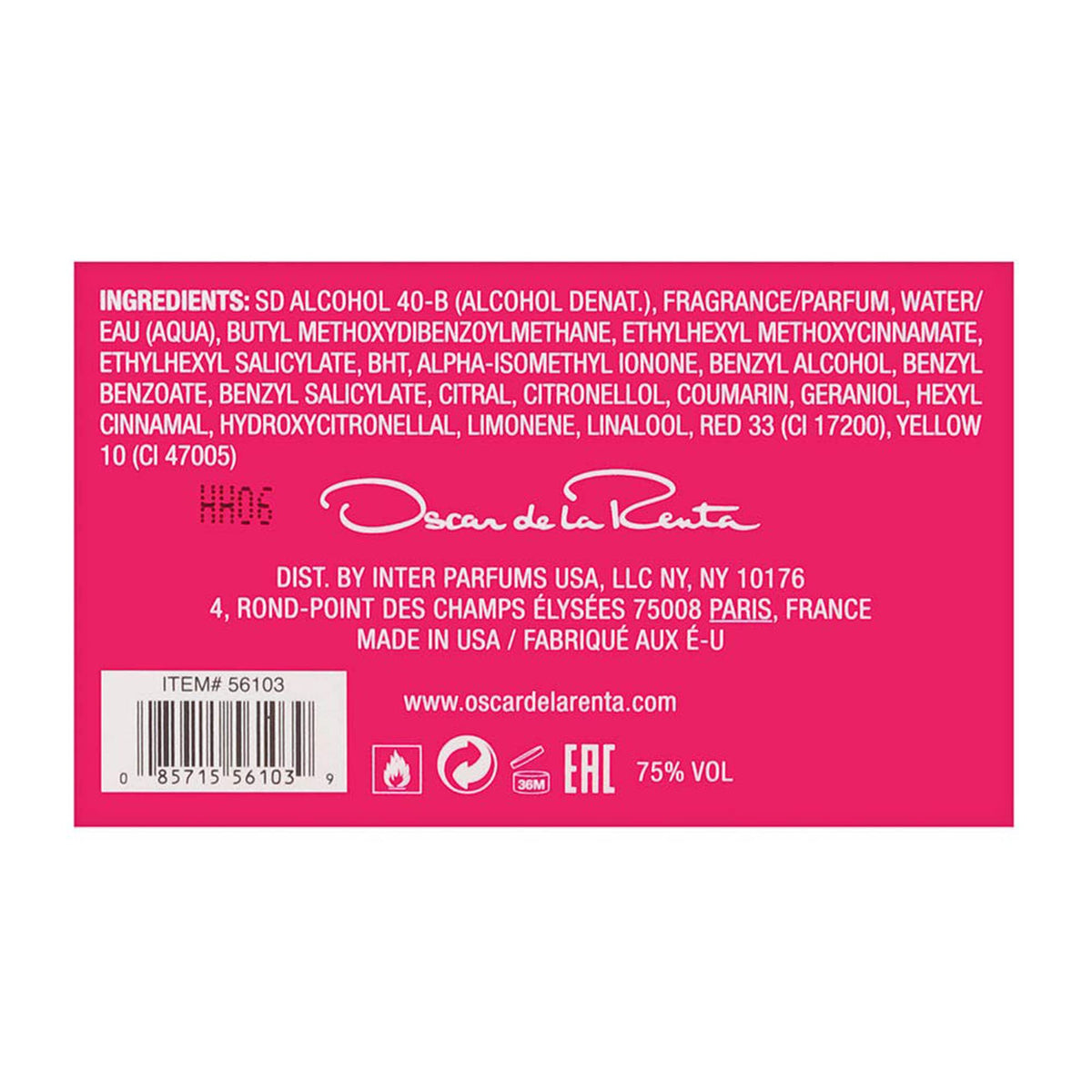 Eau de Parfum Perfume Spray for Women, 3.0 Fl. Oz T706