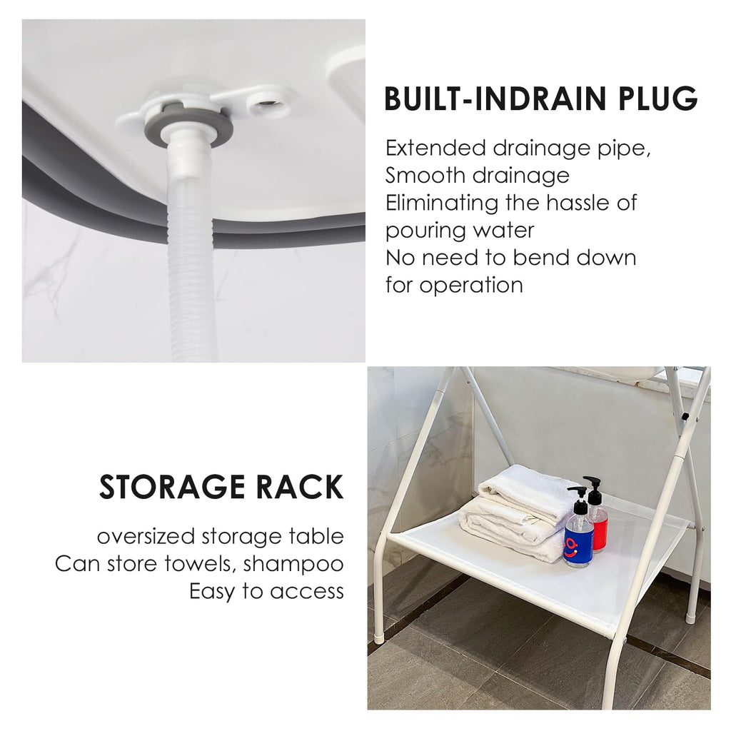 2 in 1 Collapsible Portable Dog Bath Tub O764488