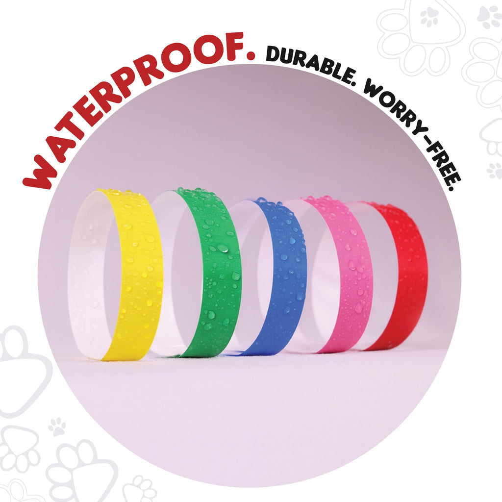 20 Inch 500 Count Waterproof Writable Tear-Resistant Pet ID Collars D53834