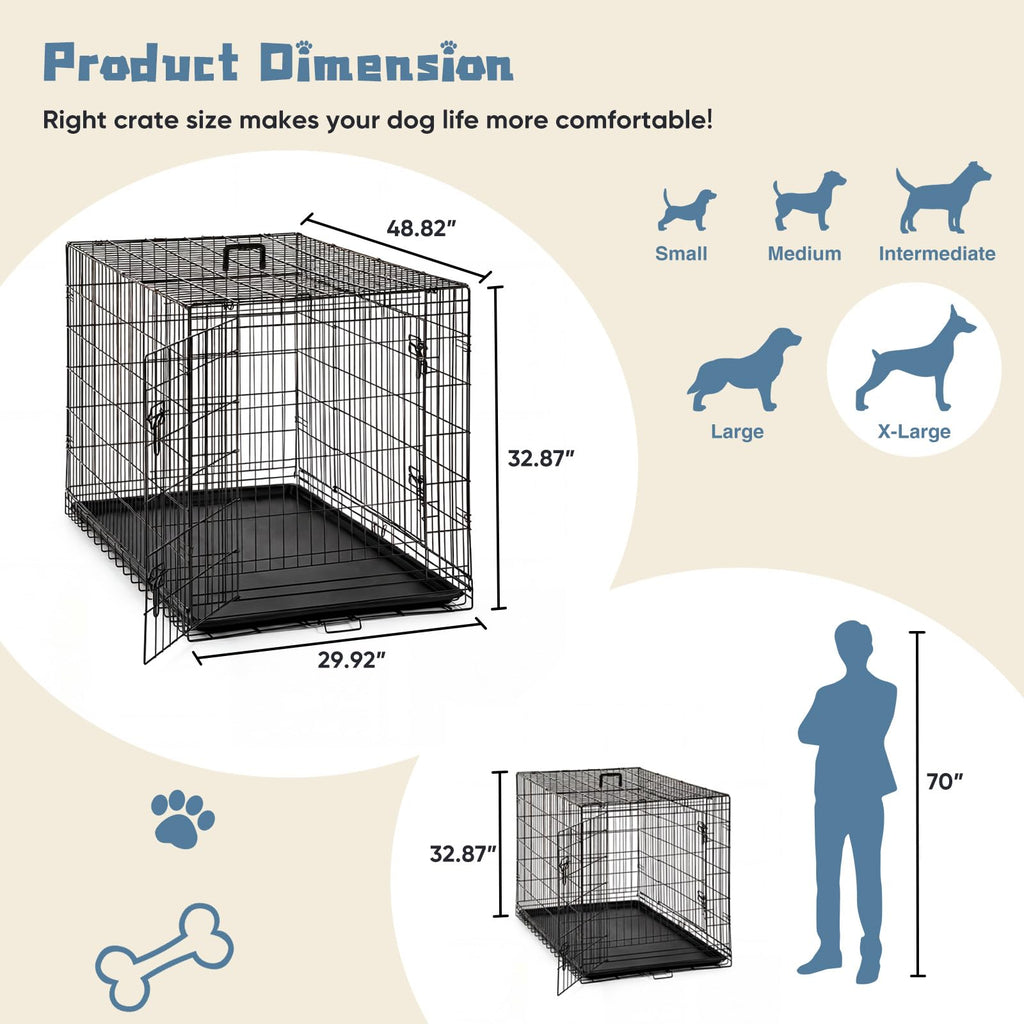 48 Inch Foldable Dog Crate R61506