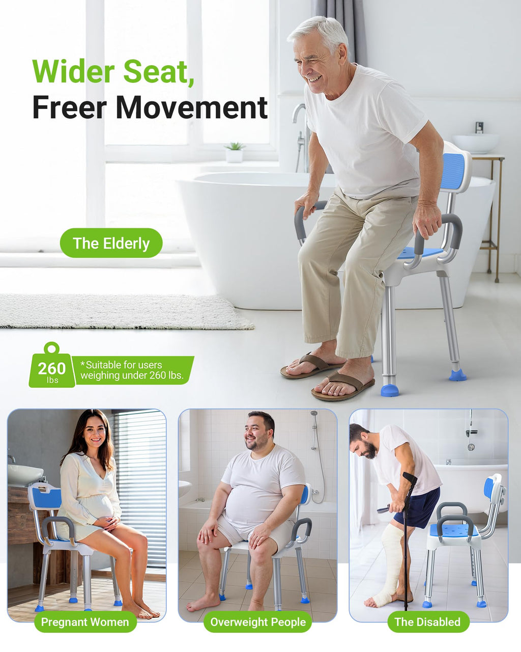 Wide Shower Chair 400 lbs P22477