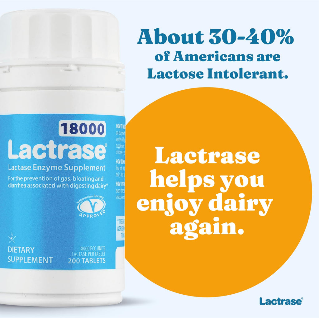 Extra Strength 18,000 FCC Lactase Units 200 Fast-Acting Pills X50793