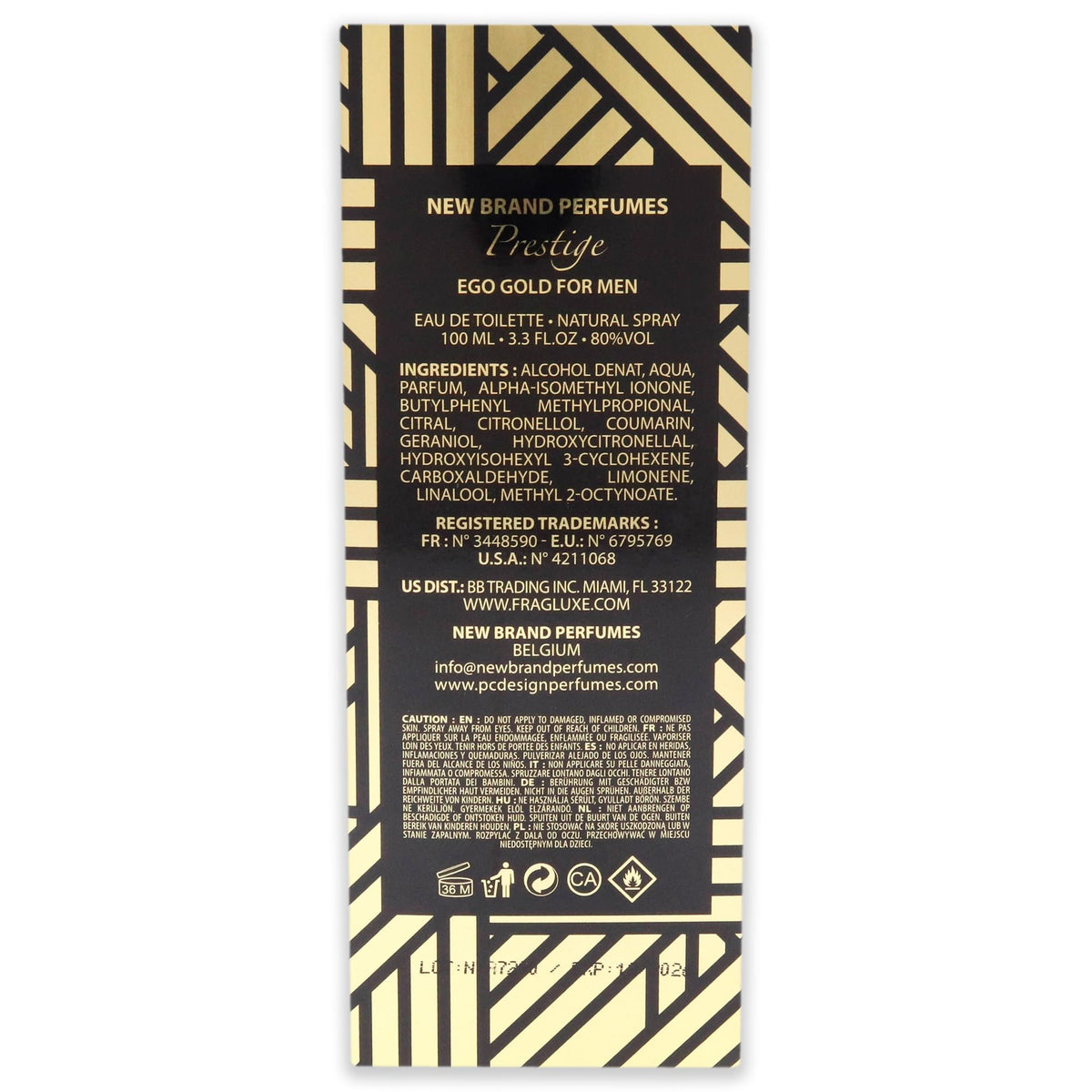 Perfumes Ego Gold EDT Spray Men 3.3 oz B219765