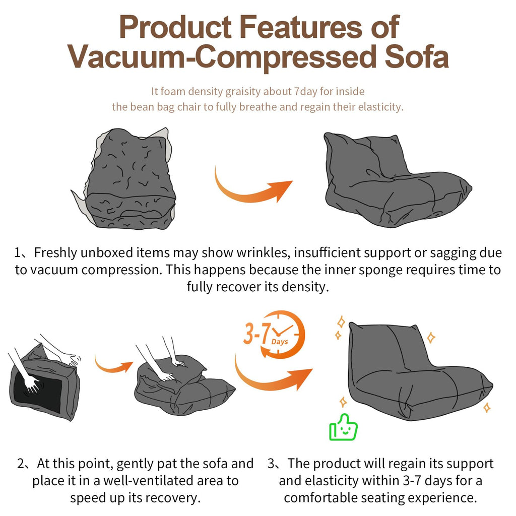 Large Bean Bag Chairs with Filler V947908