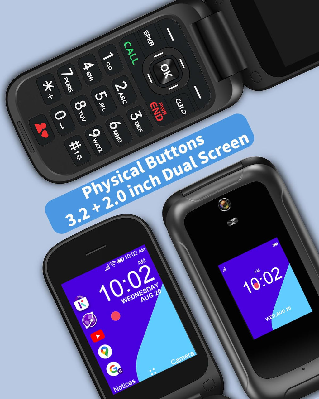 2.8" Dual Screen 4G LTE Flip Phone R55508
