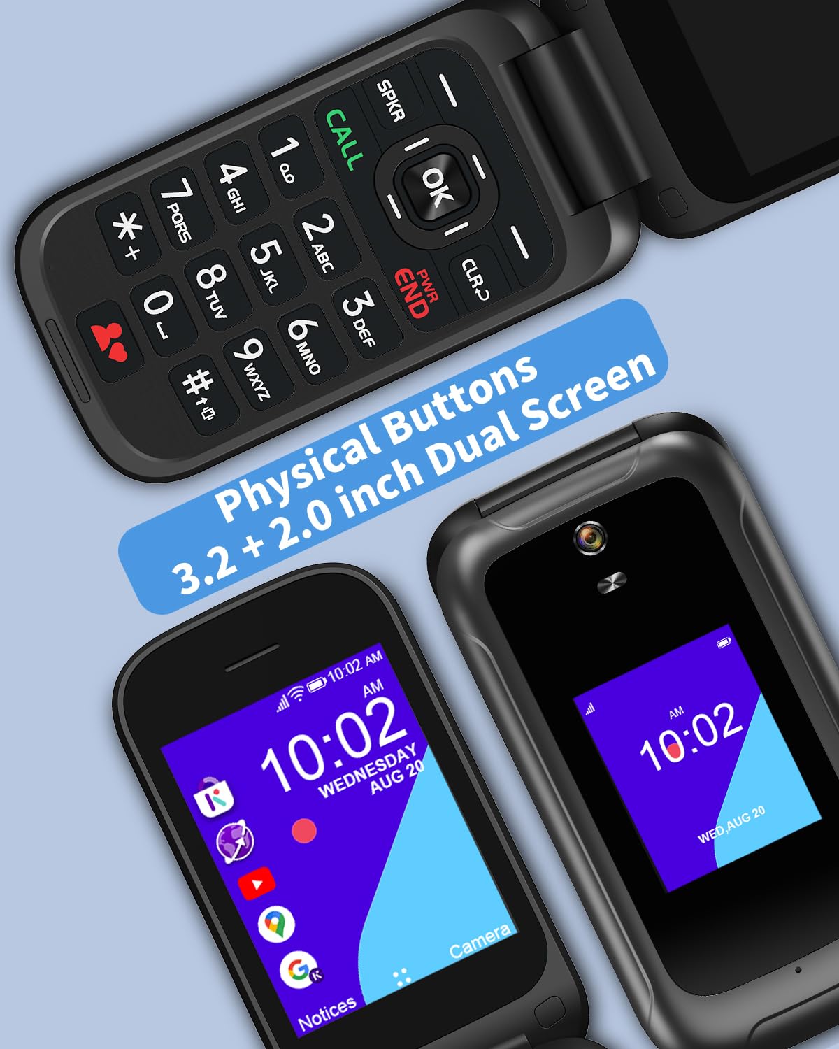 2.8" Dual Screen 4G LTE Flip Phone R55508
