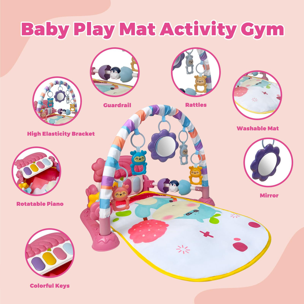 Baby Gym Play Mat and Bath Toys B6386