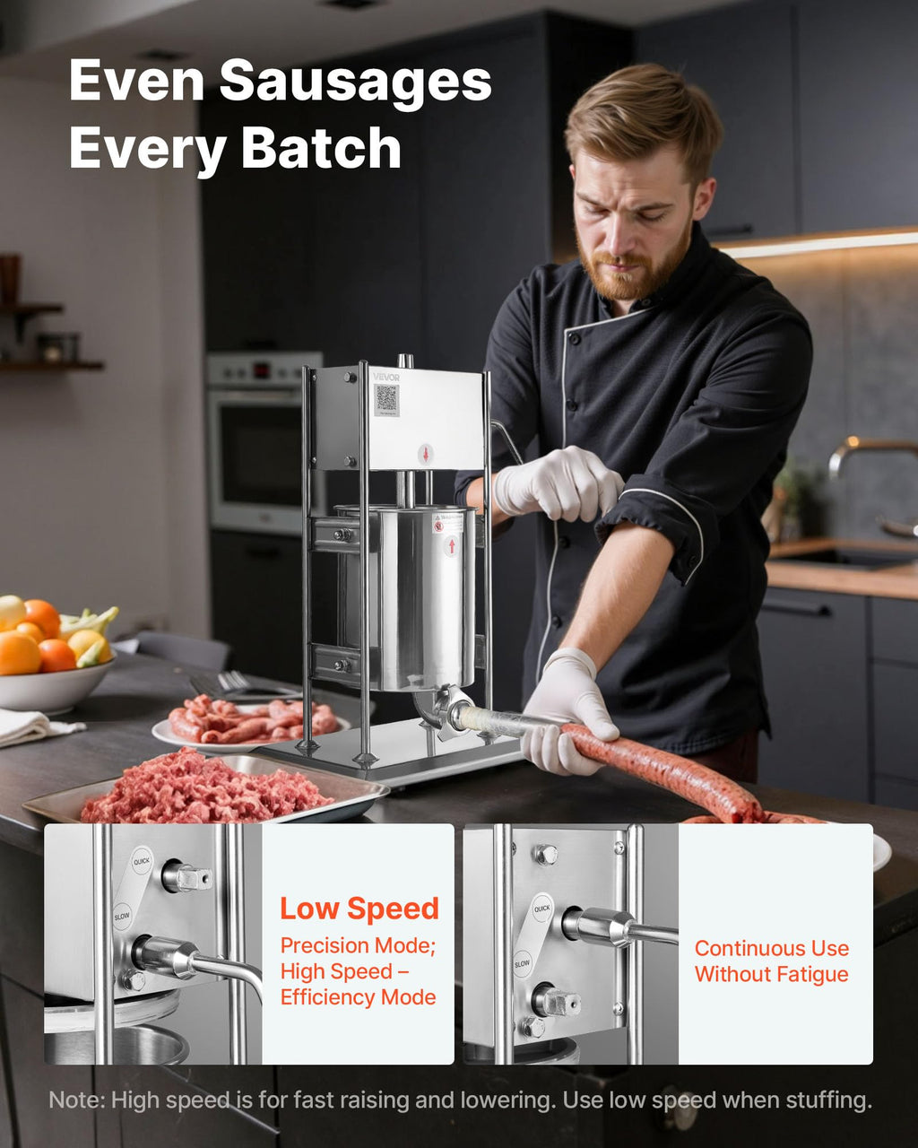 10 L Stainless Steel Vertical Manual Sausage Stuffer X908