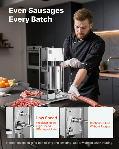 10 L Stainless Steel Vertical Manual Sausage Stuffer X908