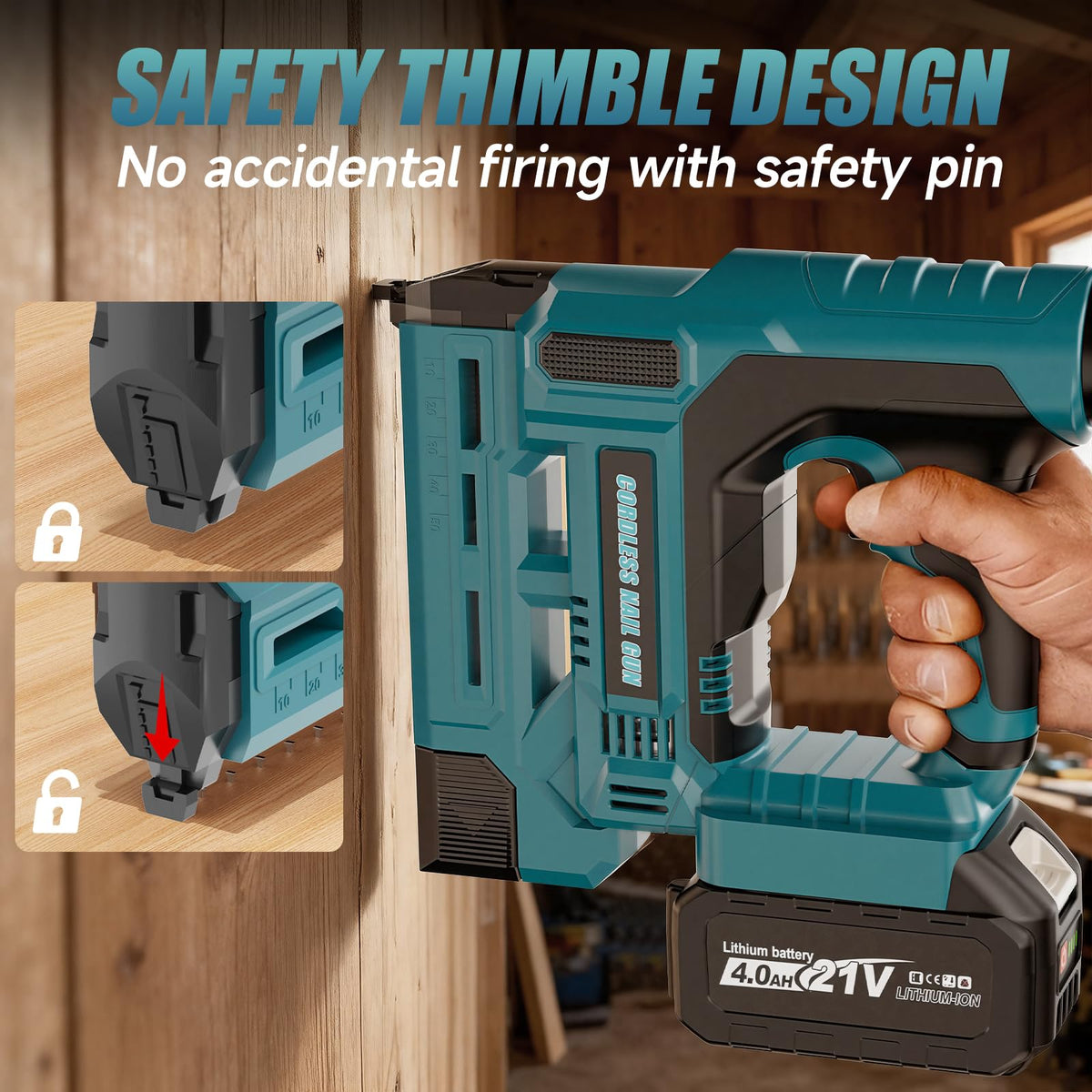 18 Gauge 2 in 1 Cordless Brad Nailer & Staple Gun D903