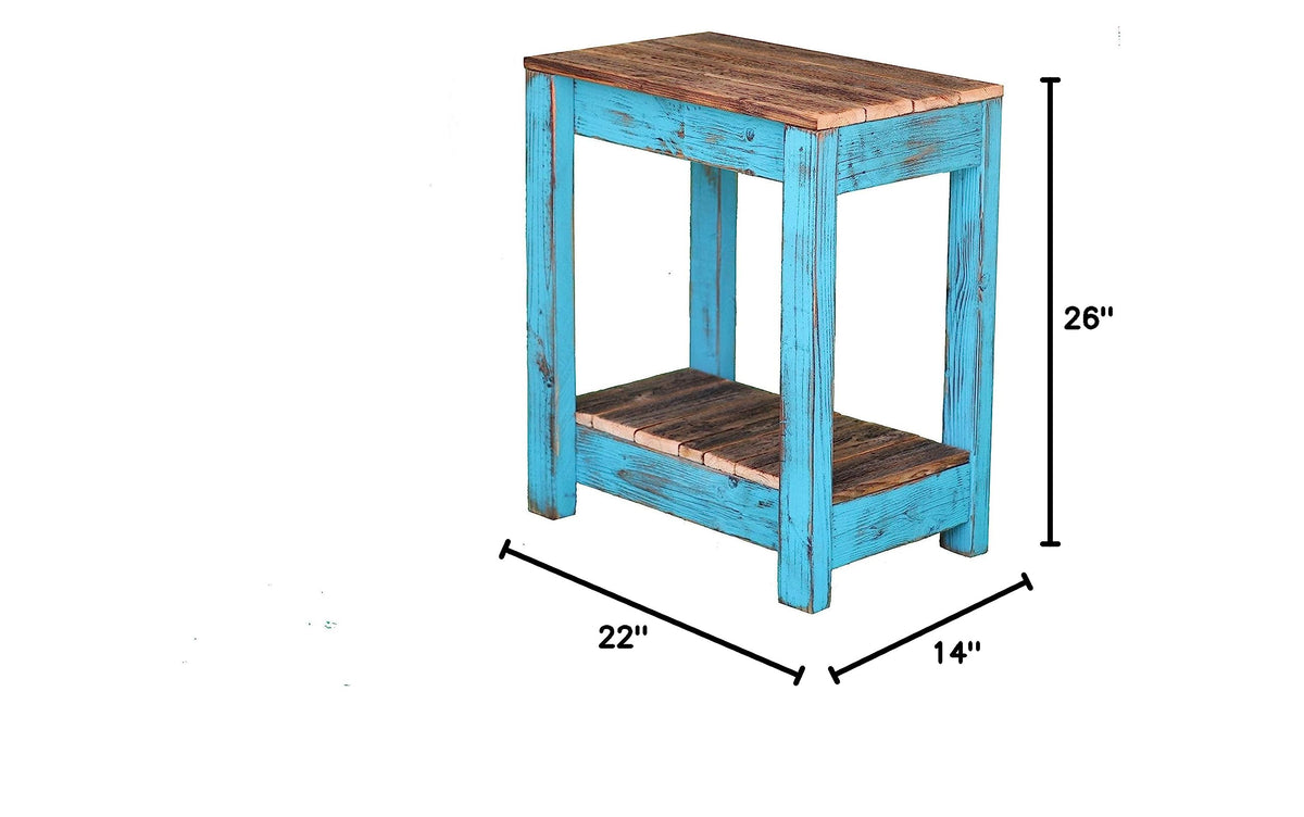 Turquoise Combo End Table U21663