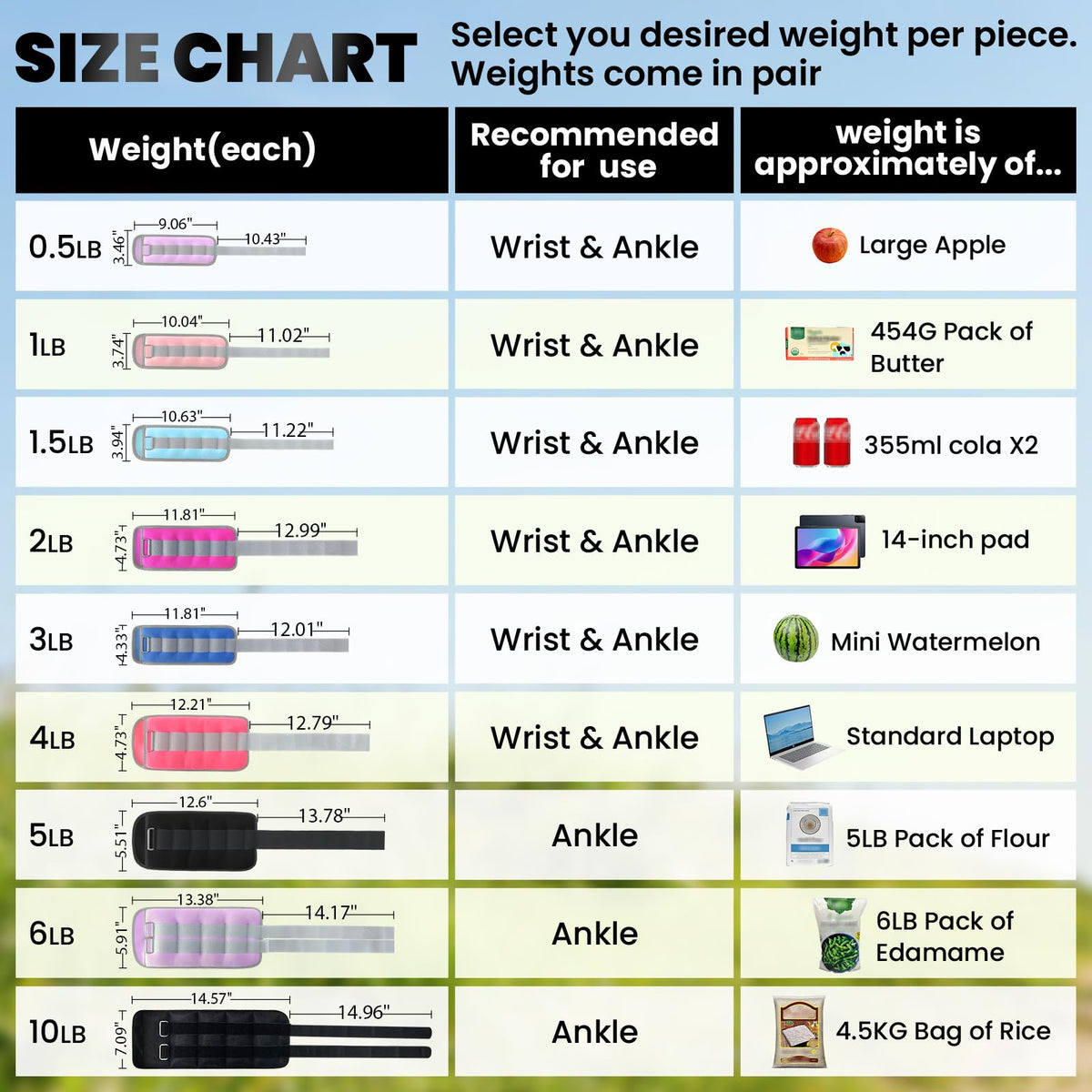 Ankle Weights with Straps I750045