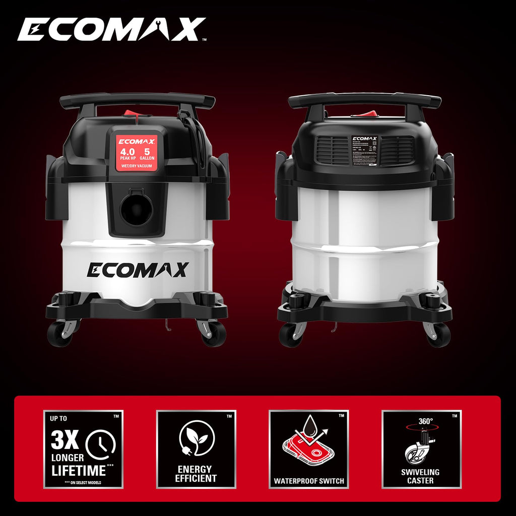 5 Gallon Stainless Steel Wet and Dry Shop Vacuum O973
