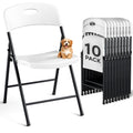 White 10 Pack Plastic Folding Chair N78819